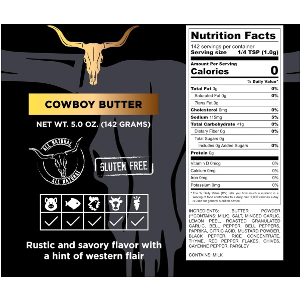 Cuso Cuts - Cowboy Butter Seasoning - 5.0 oz - Image 2